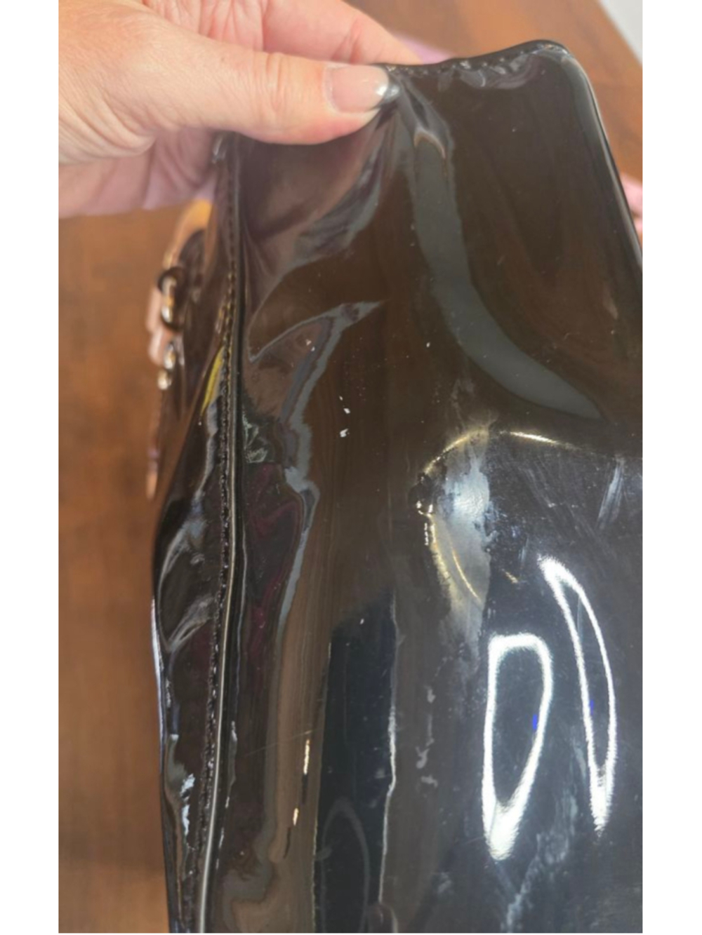 Women's Kate Spade Black Patent Leather Tote Bag & Wallet Set, One Size - Picture 9 of 16